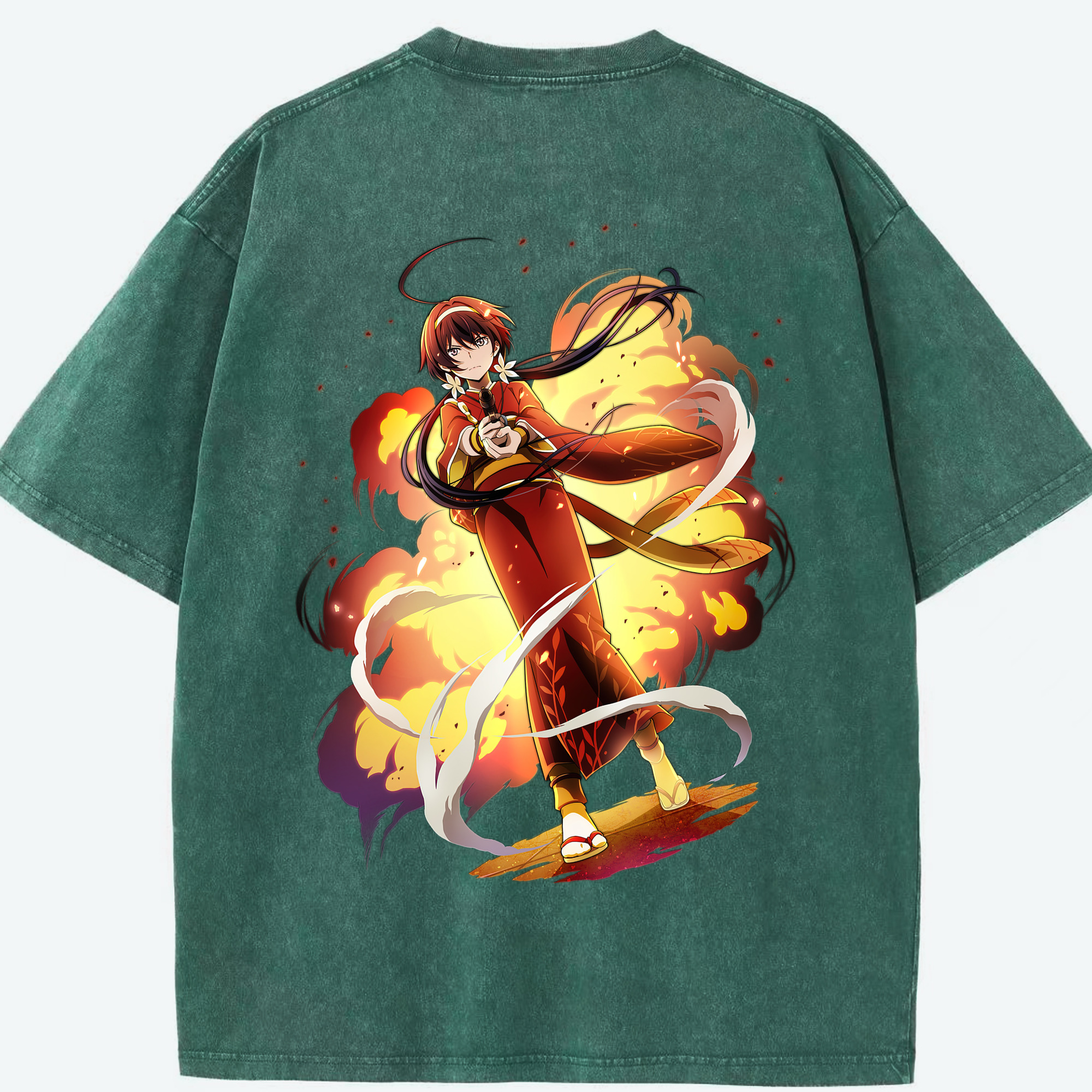 （画像用） 文豪ストレイドッグス Bungo Stray Dogs 綿100% ヴィンテージ風 半袖Tシャツ（背面プリント）